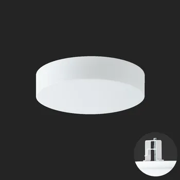 Koupelnové svítidlo OSMONT ELS59388 ELSA V2 stropní/nástěnné skleněné polovestavné svítidlo bílá IP44 3000 K 11W LED nouzové kombinované 3 h