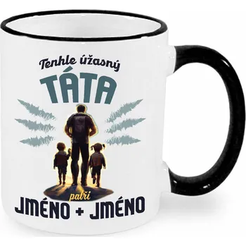 Hrnek - Tenhle úžasný táta patří - jména na přání Barva: Černá