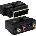 PremiumCord Adapter SCART-3x cinch + S-video s přepínačem IN/OUT