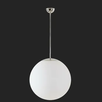 OSMONT ADR60178 ADRIA P4 závěsné skleněné svítidlo nerez leštěná / bílá IP40 3000 K 41W LED nouzové kombinované 3 h