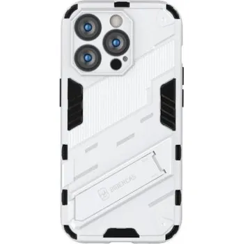 Pouzdro na mobilní telefon Odolný ochranný kryt se stojánkem pro iPhone 14 Pro Max - bílý