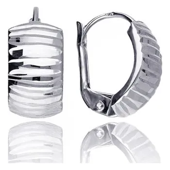 Náušnice Dámské náušnice z bílého zlata NA1014F + DÁREK ZDARMA