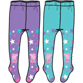 DÍVČÍ PUNČOCHÁČE PRASÁTKO PEPPA PIG > varianta 139 - tyrkysové > 122-128