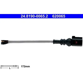 Brzdová destička Výstražný kontakt, opotřebení obložení ATE 24.8190-0065.2