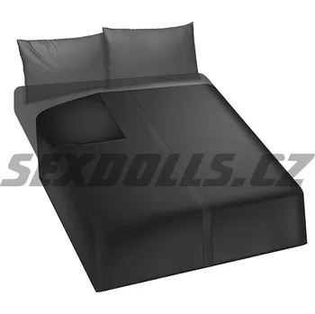 Erotický nábytek Doc Johnson Bedding Queen Flat Black / voděodolný přehoz pro erotické hry
