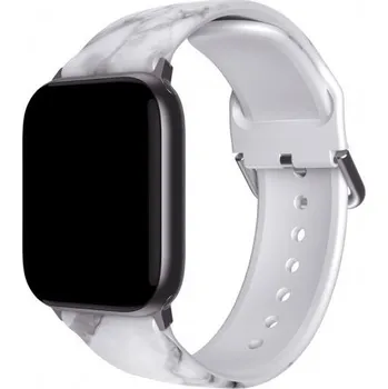Řemínek na hodinky Řemínek se vzorem pro Apple Watch 42mm / 41mm / 40mm / 38mm - šedý mramor