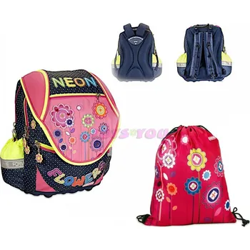 Školní batoh Batoh ergonomický NEON + sáček na přezůvky ZDARMA