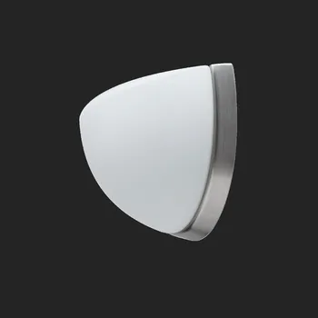 Nástěnné svítidlo OSMONT NEL44558 NELA DL1 nástěnné skleněné svítidlo nerez broušená / bílá IP43 60W E27