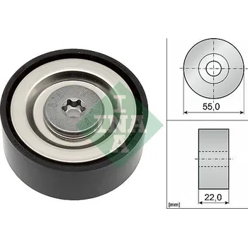 Vratná/vodicí kladka, klínový žebrový řemen Schaeffler INA 532 0720 10