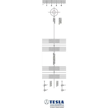 Příslušenství pro gramofon TESLA Cartridge and VTA Alignment Protractor 2v1