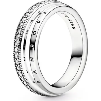 Prsten PANDORA Triple Band Pavé 199040C01