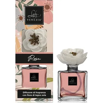 Aroma difuzér LADY VENEZIA Difuzér KVĚT 100ml DREAM-ROSA pokojová vůně
