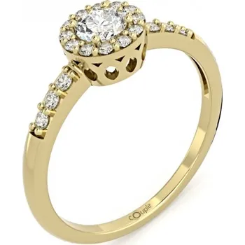 Šperk Couple, Honosný zásnubní prsten Sari, žluté zlato se zirkony, vel. 54, prům. 17.2 mm, 585-66-1-0270.0Z00.0.54.001