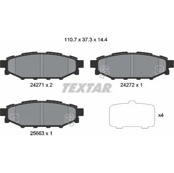 Brzdová destička Sada brzdových destiček, kotoučová brzda TEXTAR 2427101