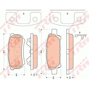 Brzdový systém Sada brzdových destiček, kotoučová brzda TRW GDB4143