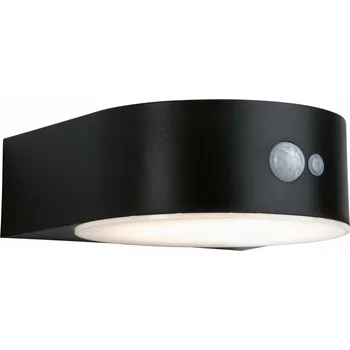 Venkovní osvětlení PAULMANN Solární LED venkovní nástěnné svítidlo solární Eileen pohybové čidlo IP44 3000K černá