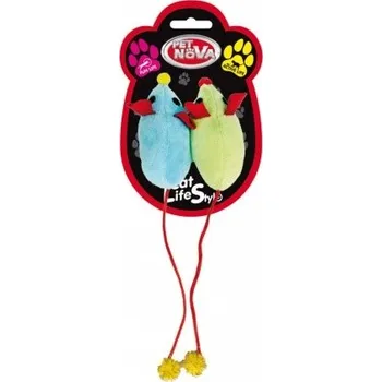 Hračka pro kočku Pet Nova Plyšová myš 2ks/bal