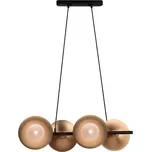 ACA Lighting závěsné svítidlo 4XG9 mosaz/černý kov + sklo 68X27XH118CM LAYLA HL4324P68BB