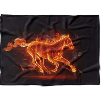 deka Deka Plamenný kůň 150x120 cm (Rozměr : 200 x 140 cm, Podšití beránkem: NE)