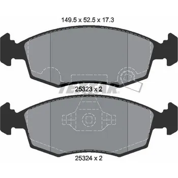 Brzdová destička Sada brzdových destiček, kotoučová brzda TEXTAR 2532301