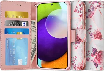 Pouzdro na mobilní telefon Tech Protect Wallet pro Samsung Galaxy A52/A52s Floral Rose