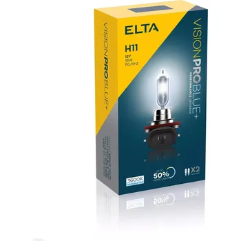 Autožárovka ELTA H11 VisionProBlue +50% 55W 12V PGJ19-2 sada 2ks EB2711TR