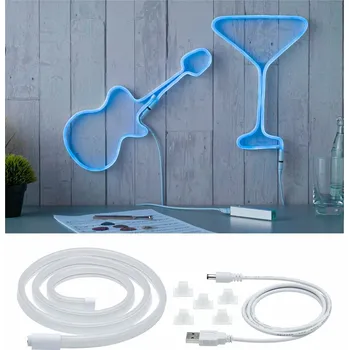 LED páska PAULMANN Neon Colorflex USB Strip Blue 1m 4,5W 5V modrá/bílá umělá hmota 705.64