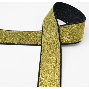 Výtvárné potřeby Pruženka černá, zlatý lurex, 40mm
