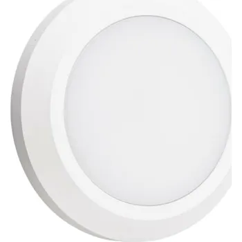 Venkovní osvětlení ACA Lighting LED venkovní nástěnné svítidlo kulaté bílá 230V AC IP65 4W 3000K 310LM RA80 SLIM01NW