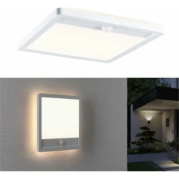 Venkovní osvětlení PAULMANN LED venkovní panel Lamina vč. pohybové čidlo IP44 hranaté 250x250mm 3000K 14,5W 230V bílá umělá hmota