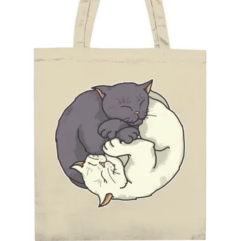 Nákupní taška Nákupní taška unisex s potiskem Jin jang cats