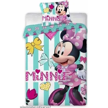 Povlečení POVLEČENÍ do postýlky Minnie pruhy