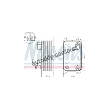 Chladič motoru Chladič oleje automatické převodovky NISSENS 90941
