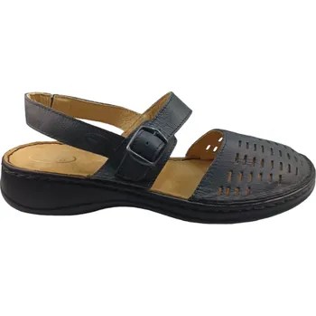 Dámské sandále 6071/P - zdravotní kožené sandály s plnou špičkou s možností vlastní barvy /černá podešev/ 38