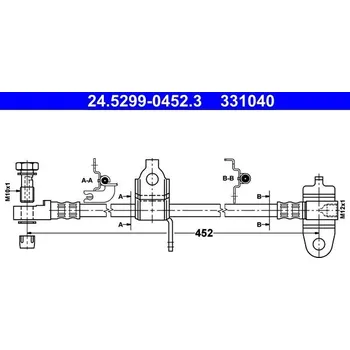 Brzdová hadice Brzdová hadice ATE 24.5299-0452.3
