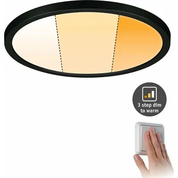Koupelnové svítidlo PAULMANN VariFit LED vestavné svítidlo Dim to Warm Areo IP44 kruhové 230mm 3 Step Dim to warm černá stmívatelné