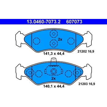 Brzdová destička Sada brzdových destiček, kotoučová brzda ATE 13.0460-7073.2