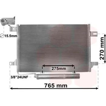 Výparník klimatizace Kondenzátor, klimatizace VAN WEZEL 30005382
