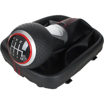 Řadící páka s manžetou Audi A3 8P 2003-2012 6st. červené prošití