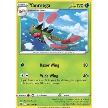Sběratelská karetní hra Pokémon ASR 007/189 Yanmega - Astral Radiance Stav: Near Mint, Verze: REVERSE HOLO