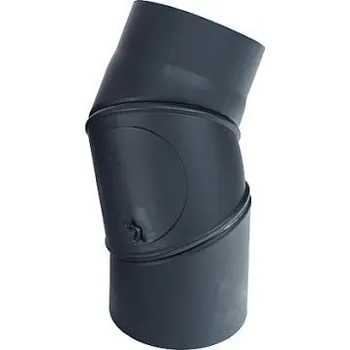 Kouřovod Kouřovod koleno stavitelné+čistící 130/0-90/1,5 mm černé