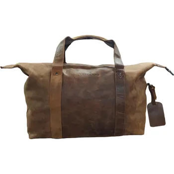 Green Wood cestovní taška z pravé kůže hnědá