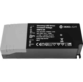 Napájecí zdroj pro osvětlení Deko-Light LED-napájení BASIC, DIM, CV, 12V 2,5-25W konstantní napětí 200-2080 mA IP20 stmívatelné 12V DC 2,50-25,00 W 862240