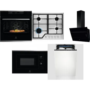 Set domácích spotřebičů ELECTROLUX KOBCS31X + ELECTROLUX KGS6426SX + ELECTROLUX LFV316K + ELECTROLUX LMS2203EMX + ELECTROLUX EEM23100L