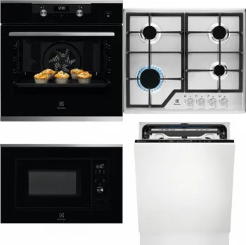 Set domácích spotřebičů ELECTROLUX KODEH70X + ELECTROLUX KGS6426SX + ELECTROLUX LMS2203EMX + ELECTROLUX EEM69410L