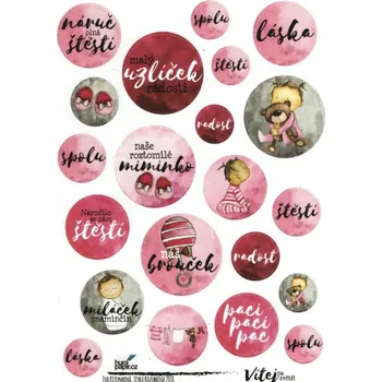 samolepka HuráPapír Samolepky A5 - Holčička č. 3