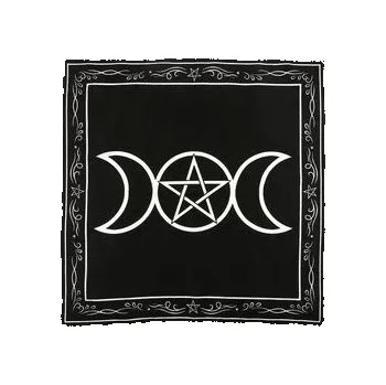 ubrus Oltářní ubrus černý Triple Moon Pentagram