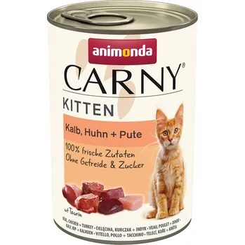 Pro kočku animonda Carny Kitten telecí, kuřecí a krůtí 24× 400 g