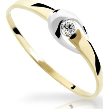 Prsten Zlatý zásnubní prsten DF 1063 se zirkony