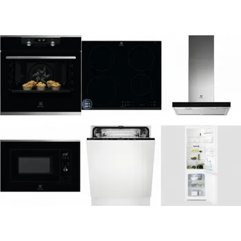 Set domácích spotřebičů ELECTROLUX KODDP77X + ELECTROLUX LIR60433B + ELECTROLUX LFT766X + ELECTROLUX LMS2203EMX + ELECTROLUX EEA27200L + ELECTROLUX LNT3LF18S